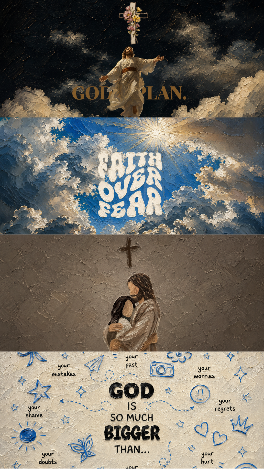 Christ Vol.1 wallpapers showcased in a scene collage