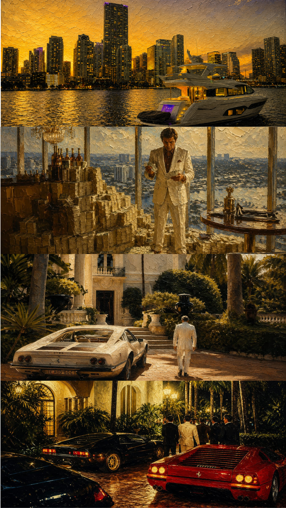 Miami Old Money Vol.1 wallpapers showcased in a scene collage